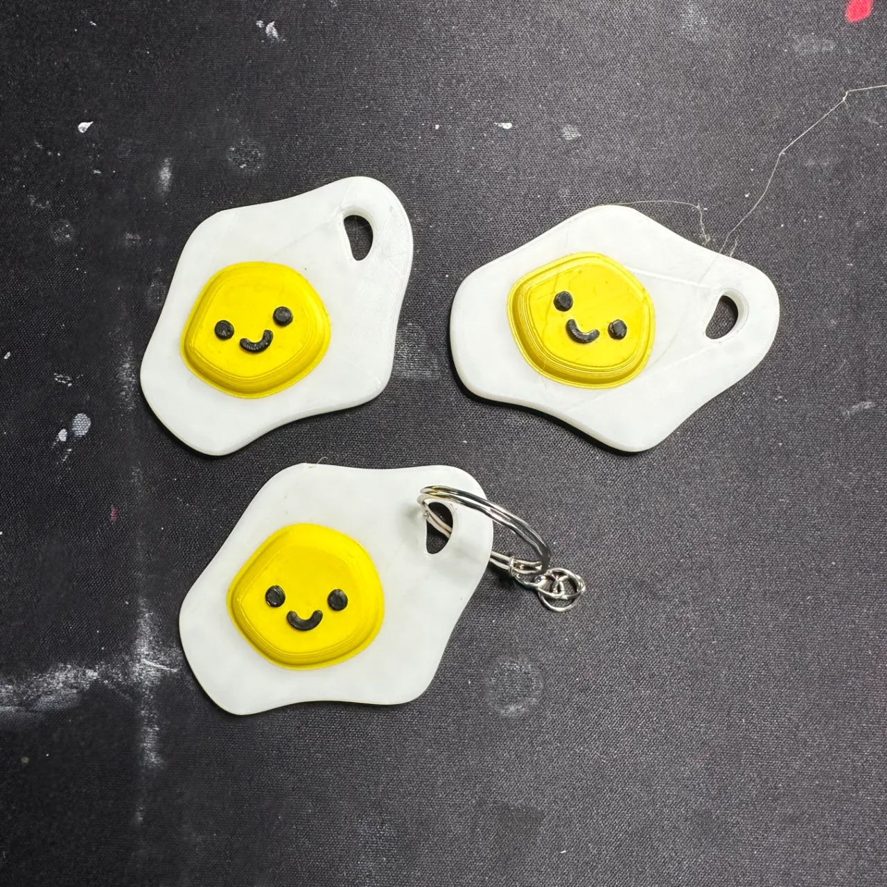 Egg Pal funny keychain / earring view 2