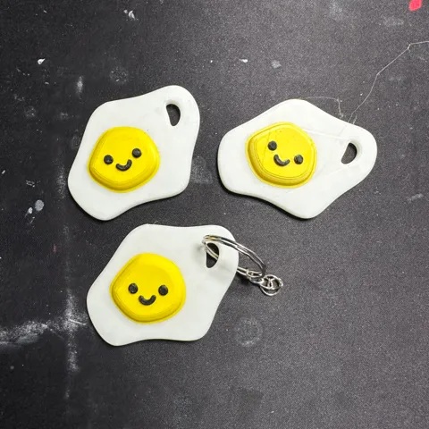 Egg Pal funny keychain / earring view 2