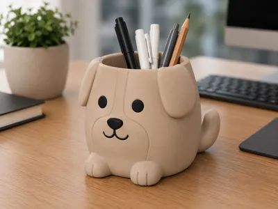 Cute Dog Pen Holder