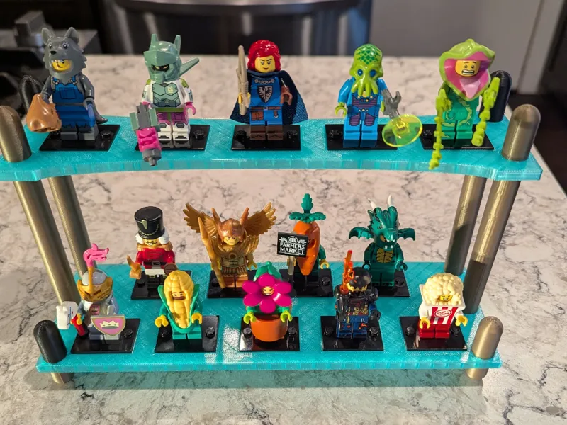 Customizable Brick Building System Minifig Display