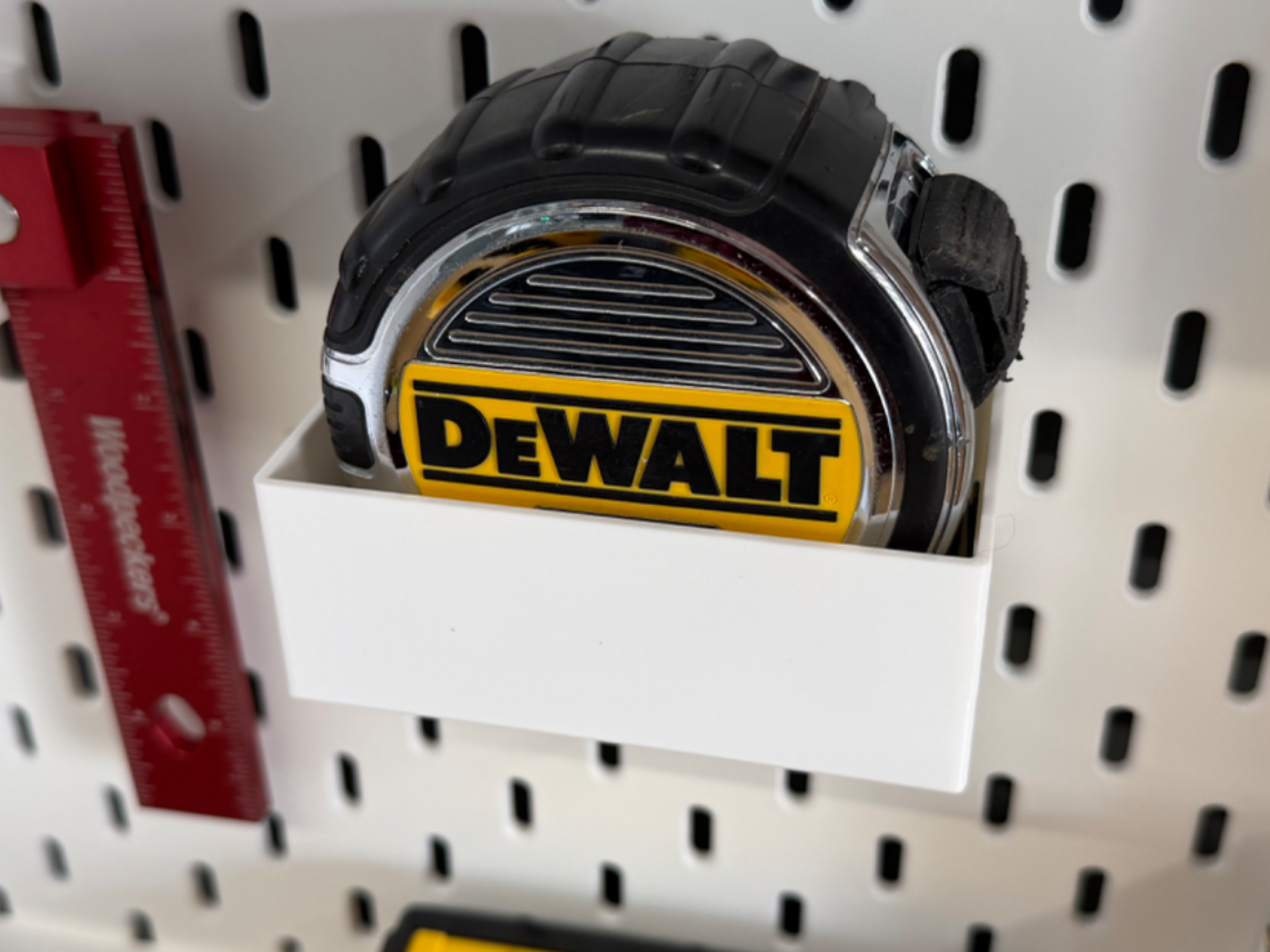Large Tape Measure - Skadis mount.  Dewalt 30'