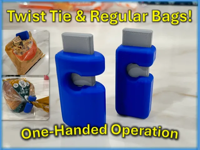 Twist Tie Bag Clip for Bread, Buns, Chips, etc.