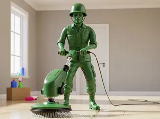 Buffing Green Army Man