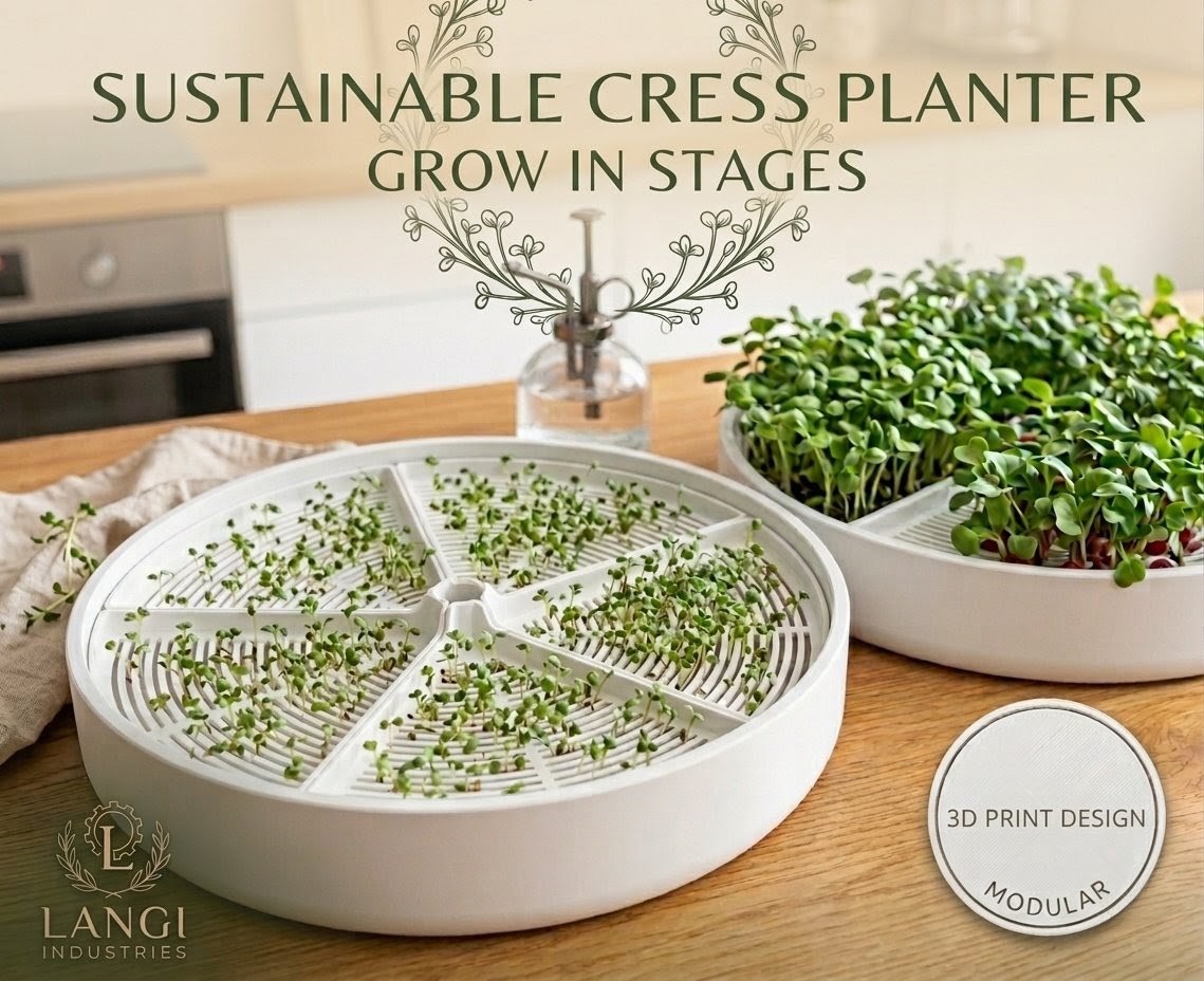 Miniatura 3 do modelo 3D Modular Micro Greens Planter V2