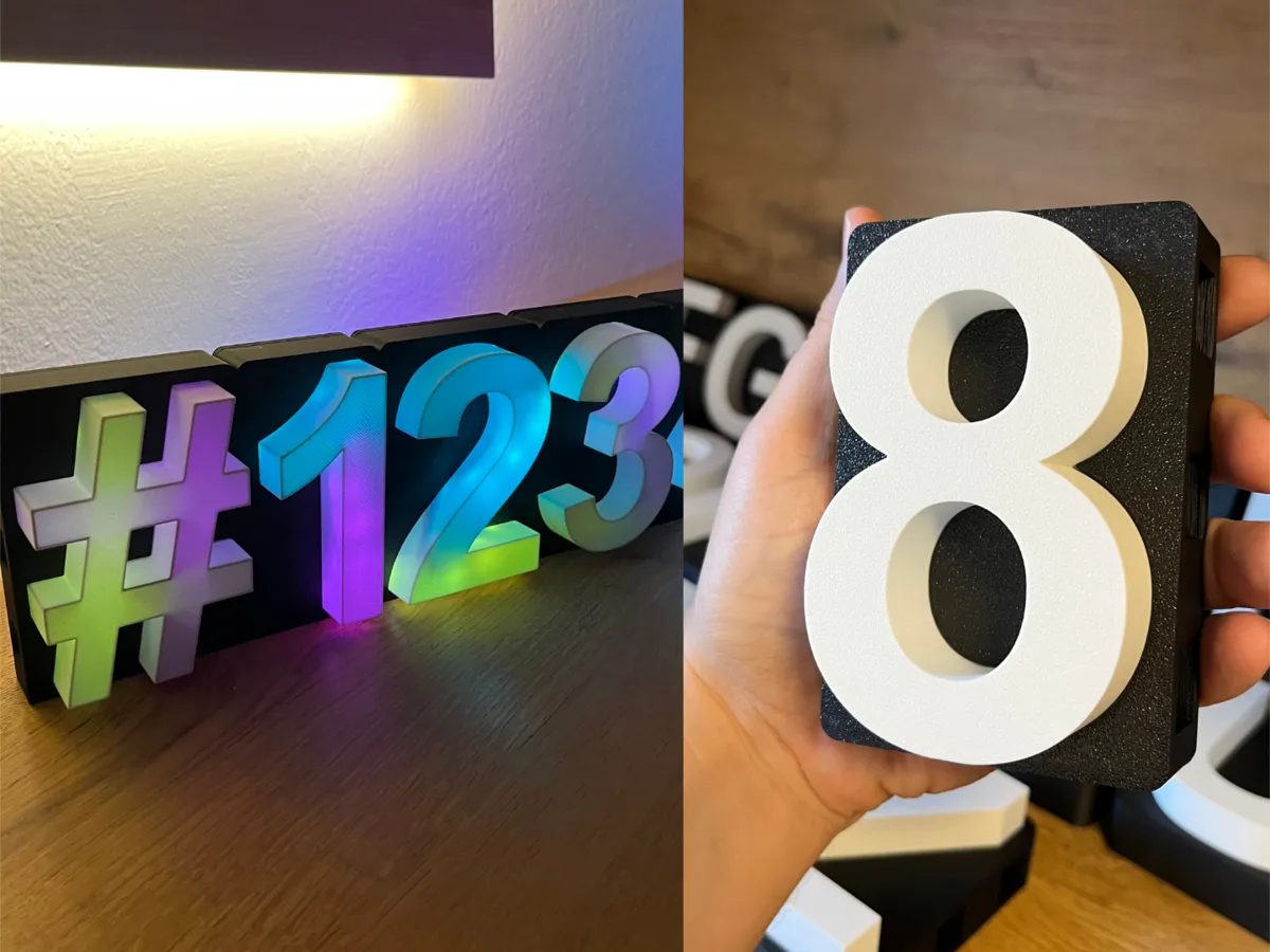 3D Number "8" – modular, LED-compatible & 0–9 series by LetHimPrint ...