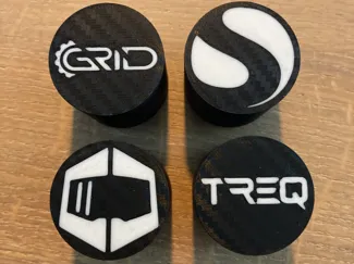 Simrig Simfeet Caps - Sim-Lab & GRID Logo