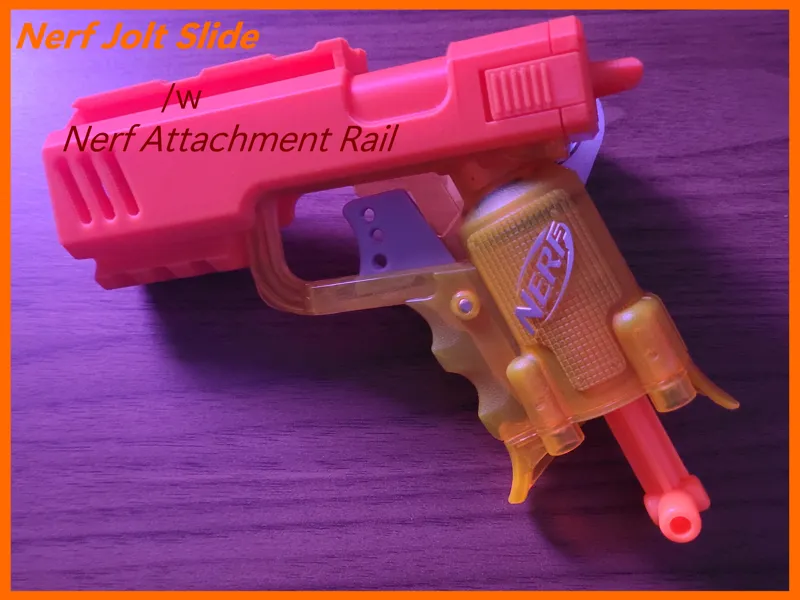 Nerf Jolt Pistol Slide /w Nerf Attachment Rail