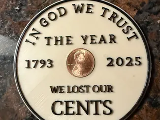 Bye Bye Penny Ornament