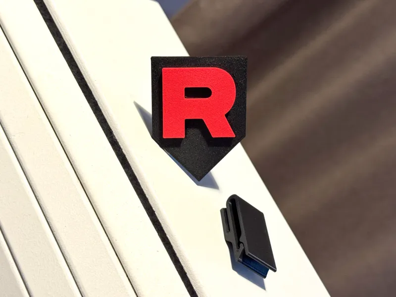Team Rocket Pokemon Badge with clip support