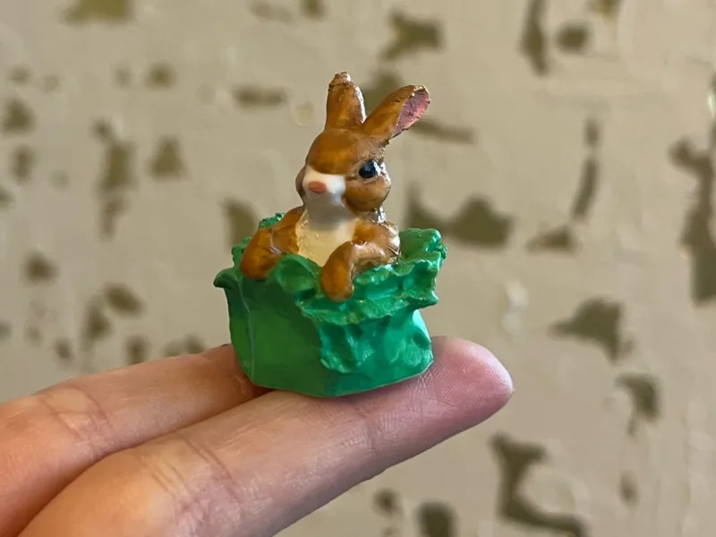 Mini Easter Bunny in Cabbage