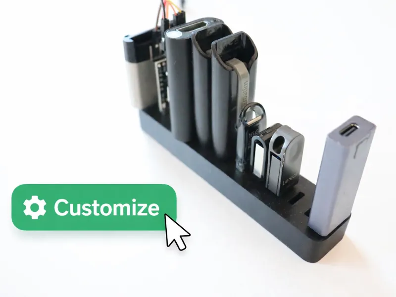 Parametric USB and USB-C Holder