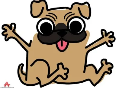 Pixel art dog AMS