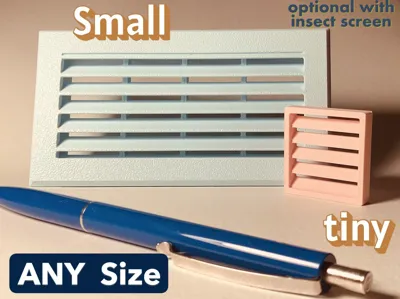 Ventilation Grille - any size - with insect screen