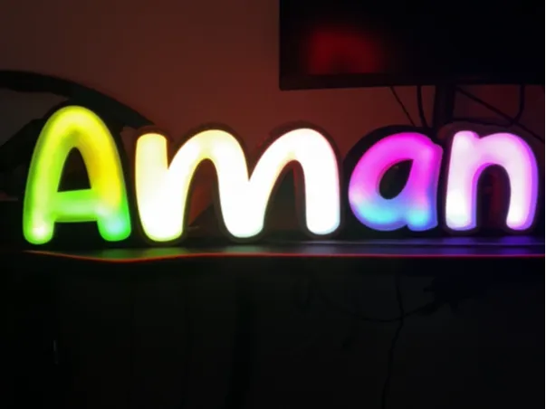 LED Namenslampe
