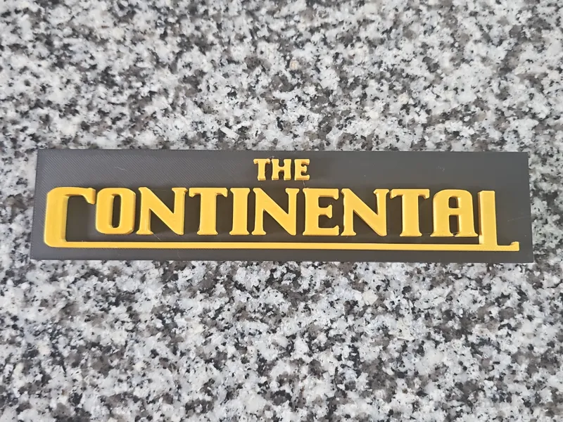John Wick The Continental Hotel 3D Logo Wall Sign