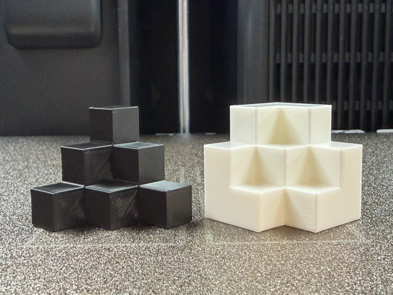 Geometric Cube Puzzle - Two Parts, One Cube (30mm)