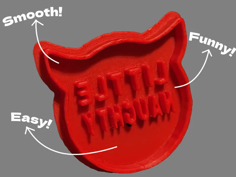 Little Naughty Cookie Cutter Demon Emoji Shape