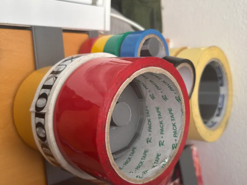 Tape holder for a lip