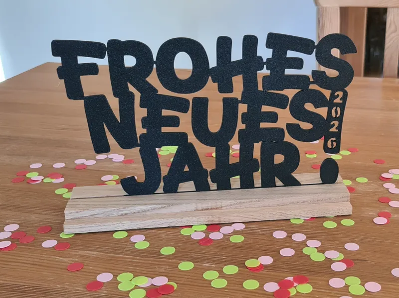Frohes neues Jahr Schriftzug 