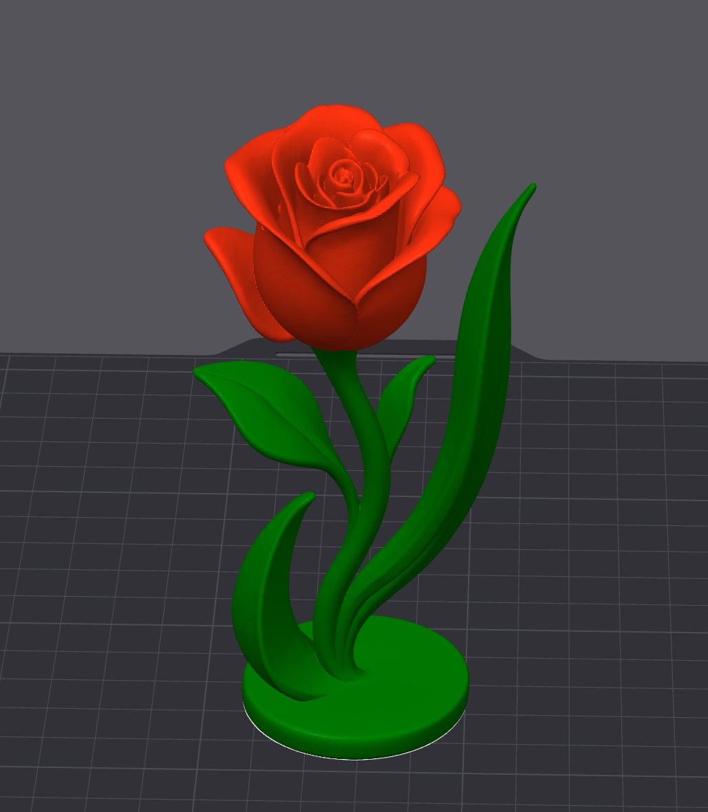 Miniatura 3 do modelo 3D Künstlerische Rose Elegante Blume als Deko Liebe