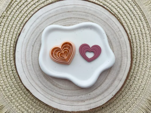 Heart Polymer Clay Earrings Cutter