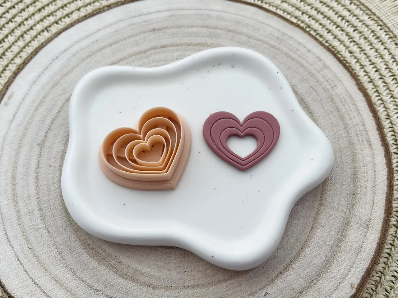 Heart Polymer Clay Earrings Cutter view 2