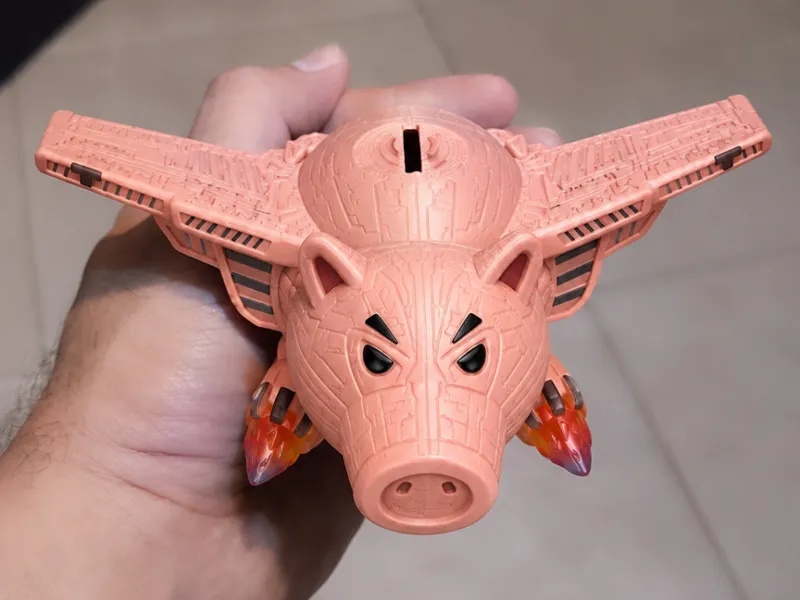 Evil Dr PorkChop PiggiBank ship moneybox Toy Story