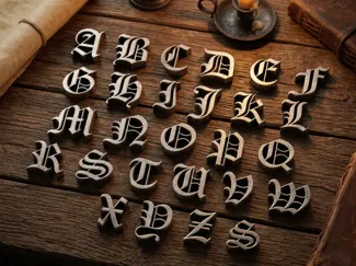 medival gothic lettering