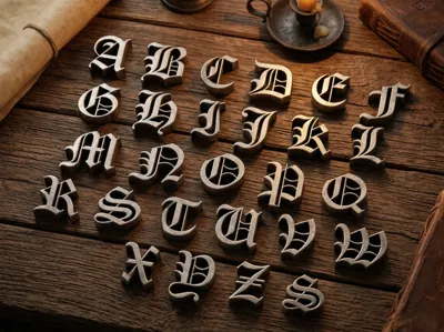 medival gothic lettering