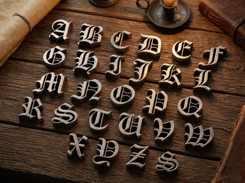 medival gothic lettering