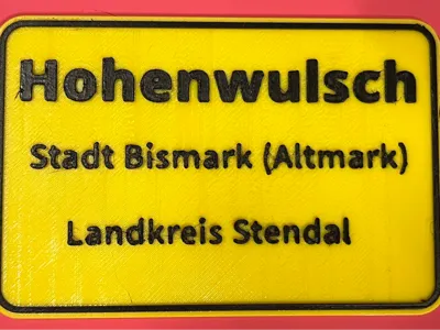 Town Sign Hohenwulsch