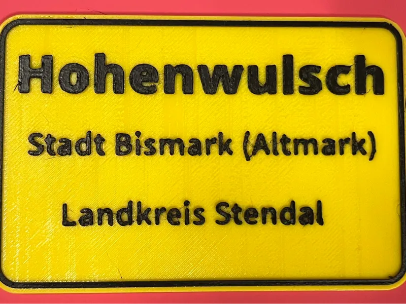 Ortsschild Hohenwulsch