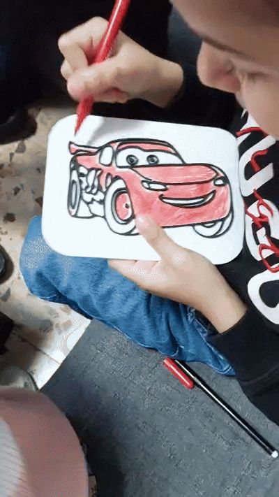 3D Saetta da colorare