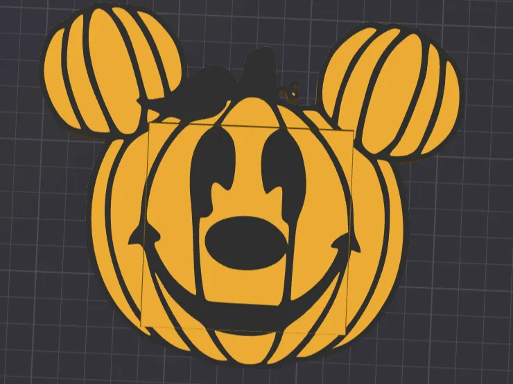 Mickey Mouse pumpkin Post it Holder