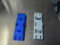Supports and support beams to hold up raised tracks.