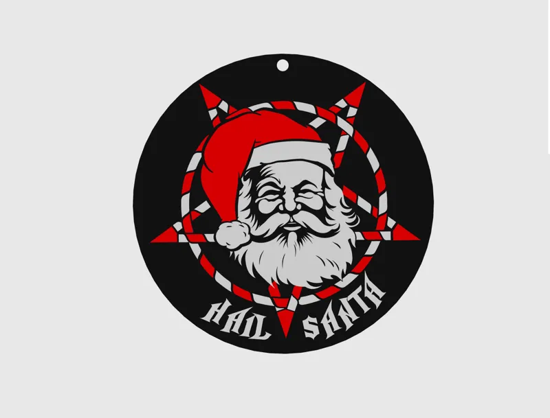 Hail Santa Christmas Ornament