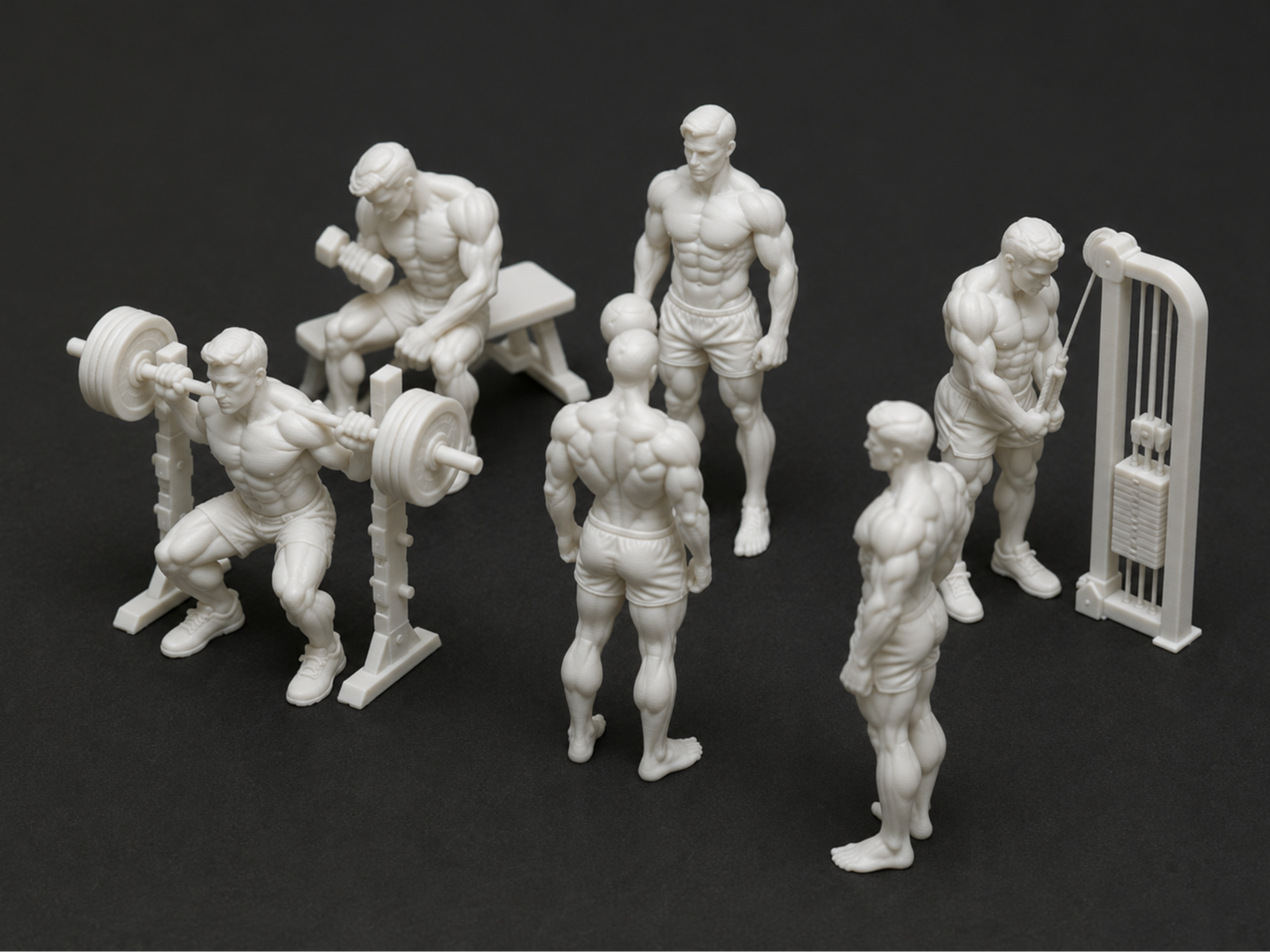 1:64 Scale Gym Training Miniatures Set