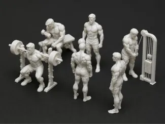 1:64 Scale Gym Training Miniatures Set