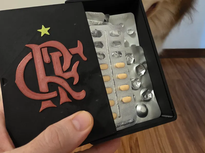 Caixa com tampa deslizante do Flamengo