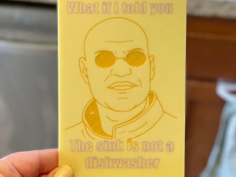 Dishwasher Meme Sign