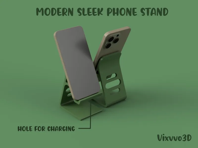Sleek Modern Phone Holder - By Vixvvo3D