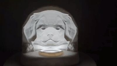 Low Poly Puppy 3D Lamp