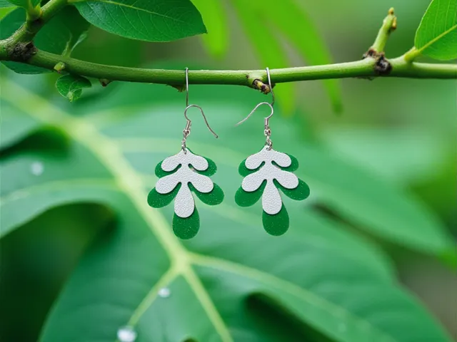 Elegant leaves earrings