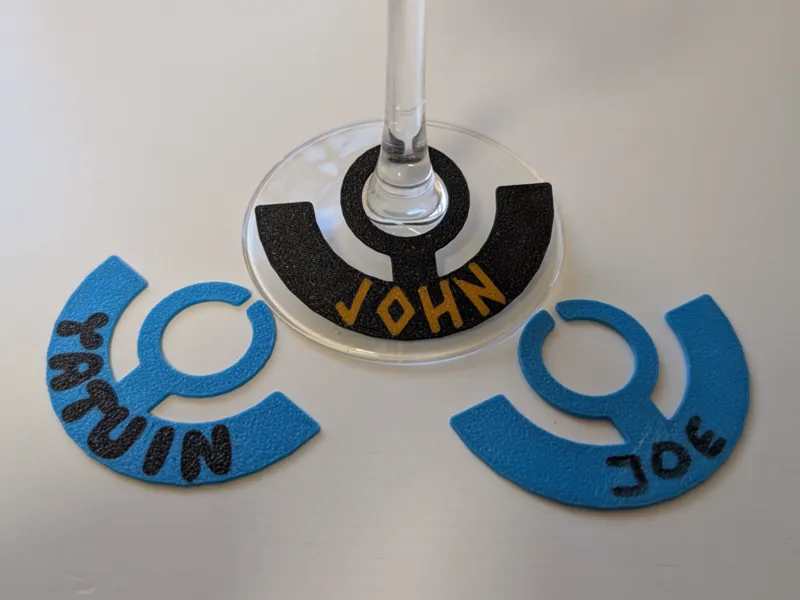 Glass Tag - personalized name tags