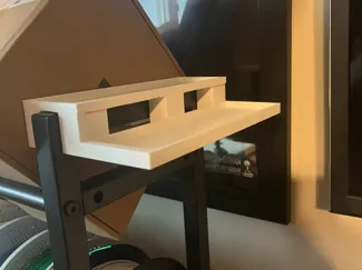 Custom shelf for filament rack