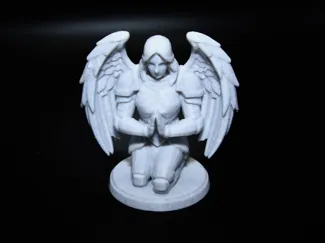 Angel Praying – Kneeling Armor-Clad Decor Piece