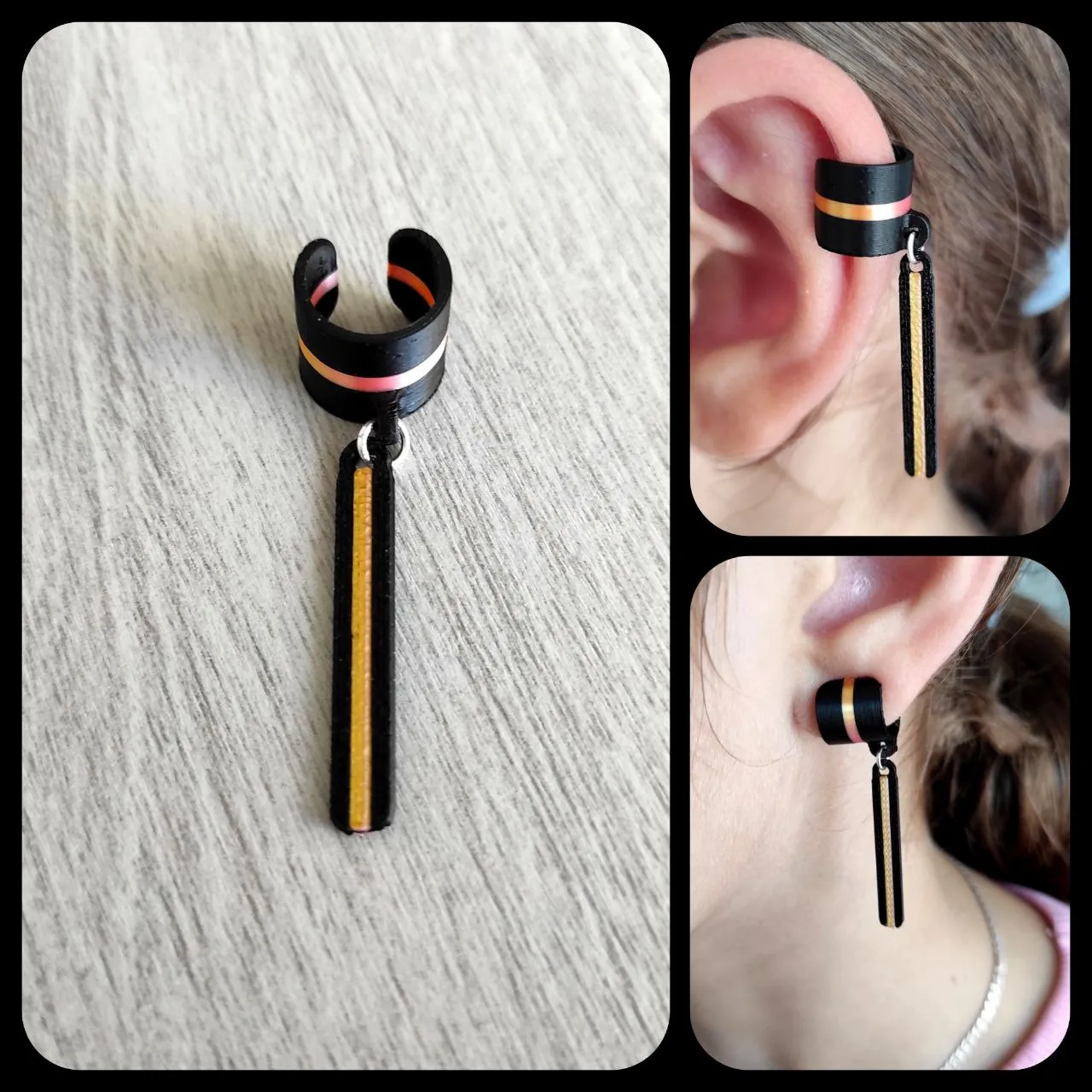 Obsidian Drift - Earrings view 2
