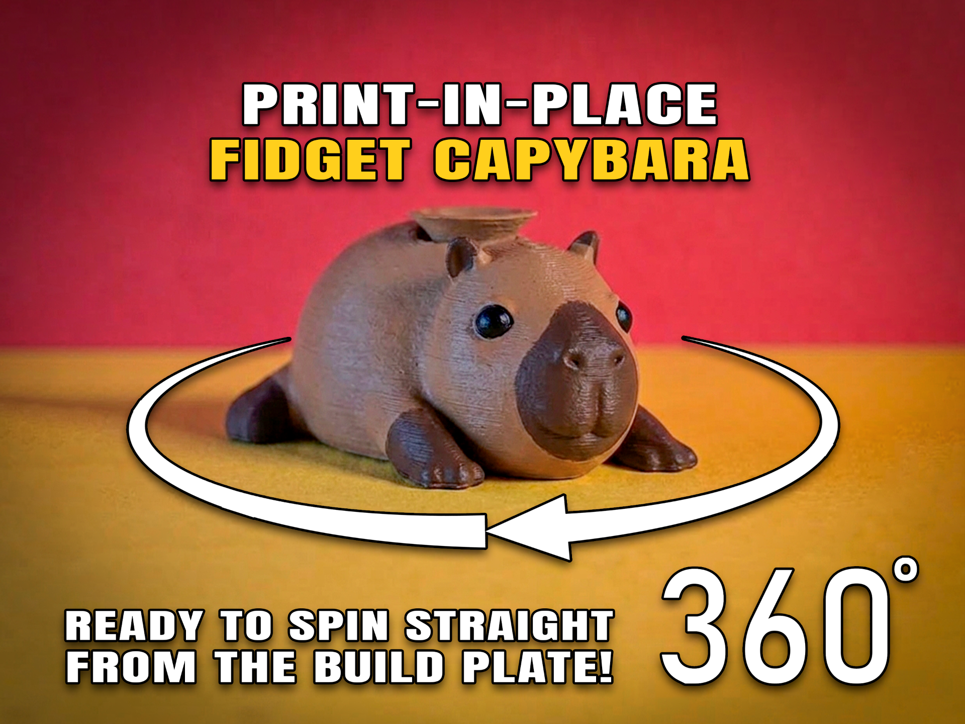 Print-in-Place Fidget Capybara