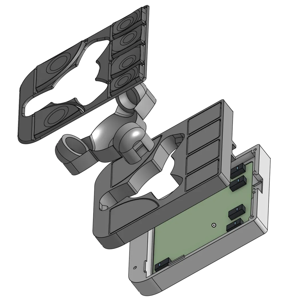 3Dプリント 小型Ploopy Adeptトラックボールケース（BTU搭載） - 無料