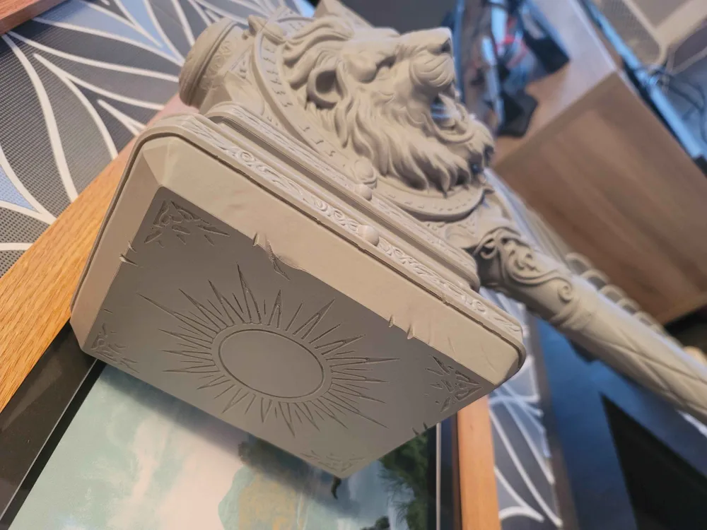 Weapon - 2 Hand Hammer Paladin V1 - Free 3D Print Model - MakerWorld